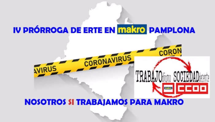 IV Prórroga ERTE en Makro Pamplona hasta el 4 de diciembre de 2020 (actualizado 27/11)
